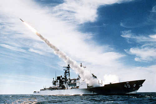 USS Vincennes : tir d'un missile surface-air (Iran)